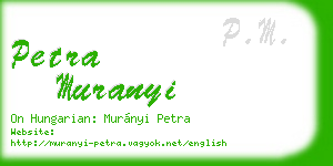 petra muranyi business card